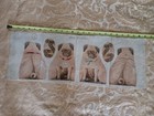 Antique Arnold Print Works Duchess Of Windsor Pug Dog Doll Uncut Linen Panel 