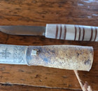Vintage Puukko Knife  Antler Or Bone Handle Knife And Sheath