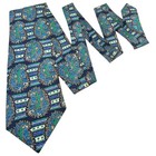 Vintage Yves Saint Laurent Ysl Blue Geometric Silk Tie  Made In Italy 283