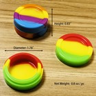 5 Pcs 11ml Silicone Wax Concentrate Containers Nonstick Jars Round Shape
