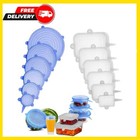 Silicone Stretch Lids  18 Pack Of Silicone Food Covers  Bpa Free Microwave Freez