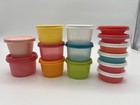 Vintage Tupperware Snack Cups Set Of 14 With Lids Textured Containers