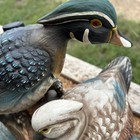Vintage 1982 Jim Beam Ducks Unlimited Decanter Pair Of Wood Ducks Chicks Empty