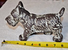 Vintage Cast Iron Black Scotty Scottish Terrier Dog Heavy Doorstop 