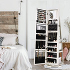 360   Swivel Jewelry Armoire With Higher Full Length Mirror   Inside Makeup Mirro