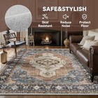 -washable Rug 6x9 Area Rugs For Bedroom Living Room Rug 6 X 9 Ft Navy rust