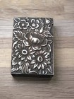 S Kirk   Son Repousse Floral 90f Sterling Silver Match Box Holder Stunning 20 2g