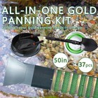 37pcs Gold Panning Kit Complete Gold Mining Equipment With 50  Folding Sluice   