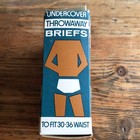 Vintage Retro 1970s Mens Undercover Throw Away Briefs 3 Pairs Size 30-36    Waist