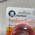 Vintage 1989 Gerber Funface Rattle 0-12 Months Red Clown New In Packaging P1