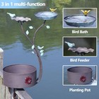 Deck Bird Bath  Bird Bath And Bird Feeder  Flower Planting Pedestal  Deck Mou   