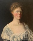 A D S  late 19th Cen-ry    Portrait Of Lady   Oil On Canvas   Inscribed 1900