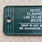 Vintage Hotel Flamingo Casino Green Plastic Key Fob  140 With Address  no Key 