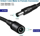 2-pack 10ft Dc Power Extension Cable 5 5mm X 2 1mm Extension Cord 12v Extension