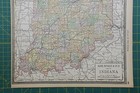 State Of Indiana Vintage Original 1892 Antique Rand Mcnally World Atlas Map 