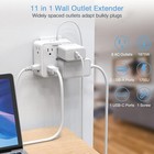 8 Outlet Extender Multi Plug Outlet With 3 Usb Charger Port Wall Adapter Tap Us