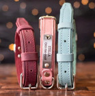 Pu Leather Personalized Dog Collars Free Engraving Custom Cat Pet Name Id Collar