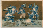 1870 s-80 s Ury Millinery Bulls Operas House Middletown Ny Kids Fighting  Band