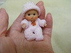 Ooak  Dollshouse Miniature Baby  1 12th Scale Doll Artist  Handmade  5 Cm