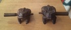 Lot 13 Hand Carved  lucky Frog  Guiro Percussion Instrument Wooden Rasp Croaking