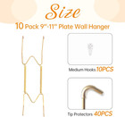 Bilillo 10 Pieces Wall Plate Hangers For Display  Suitable For 9-11 Inch Art  St