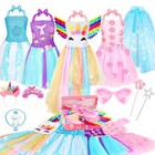 Princess Dresses For Girls kids Dress Up Clothes Costume Set Princess Toys 