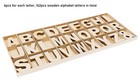 162 Pieces 2 Inch Wooden Letters With Storage Tray  2 In Wood Alphabet Letter   