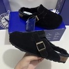 Birkenstock Unisex Boston Shearling Suede Leather Clog - Black - New