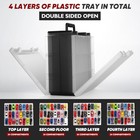 Sturdy Toy Storage Carrying Case For 1 64 Scale Small Toy Cars - 96 Slot Black