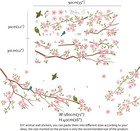 Cherry Blossom Wall Decals Flower Tree Branch Wall Stickers Girls Bedroom Living