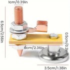 2pc Magnetic Welding Ground Clamp Single Magnet Head Metal Plate Welding Support
