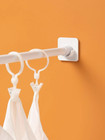 2pcs Solid Shower Curtain Rod Holder  Modern Abs Punch-free Curtain Rod Hold New