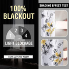 100  Blackout Curtains 84 Inch Length 2 Panels Set Cattleya Floral Printed Drape