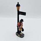 Vintage 80   s New Orleans Mardi Gras Jazz Figurine Bourbon St Orange Black Rare