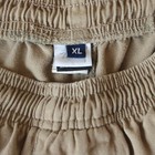 Vtg 90s Stussy Made In Usa Big Ol Beach Shorts Baggy Skate Surf Tan Khaki Men Xl