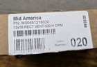 Mid America 12 x18  Vinyl Rectangle Gable Vent Cream 020 Yellow New