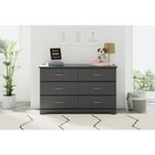 Storkcraft Dresser 53 25  6-drawer Durable Easy-glide Particle Board In Gray