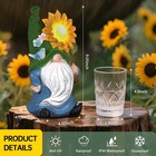 Solar Gnome With Glowing Sunflower Light resin Garden Figurine Thanksgiving Deco