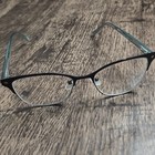 Prescription Classic Black Frame Glasses With Mint Temples