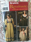Simplicity Pattern 0687 Renaissance Costume Collection Misses 10-14 Uncut Sewing