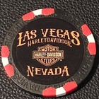 Las Vegas Hd   Nevada  black red Wide Print  Harley Davidson Poker Chip
