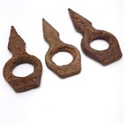 Lot Of 3 Antique Rustic Primitive Early Logging Tool Log Pins Nails 