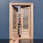 Dollhouse Door On 1 12 Scale  Dollhouse Accessories Of Miniature Gate W carved P