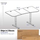 Vivo Electric 63  X 32  Stand Up Desk  Black Carbon Fiber Top  Black Frame