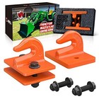 2 Pack 3 8  Tractor Bucket Grab Hook Grade 70 Forged Steel Bolt On Grab Orange
