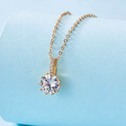 Woman Necklace Cubic Zircon Pendant Gold Plated Stainless Steel Women Chain
