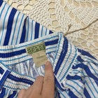Vintage 1990s Esprit Kids Medium 10 12 Blue Striped Pull On Pants