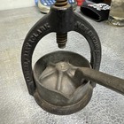 Antique 3pc Cast Iron Columbia Meat Juice Press Landers Frary   Clark Ct 