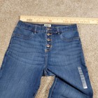 Oshkosh Button Fly Jeans Frayed Hem Dark Wash Denim Pants Girls Size 14 Nwot