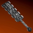 2026 Samoa Huitzilopochtli   s Macuahuitl 2 Oz Silver Antiqued Shaped Coin
